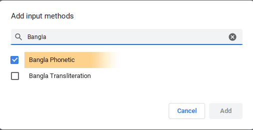install Bengali  on ChromeOS.