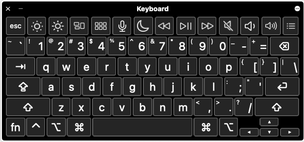 Japanese Romaji virtual keyboard.