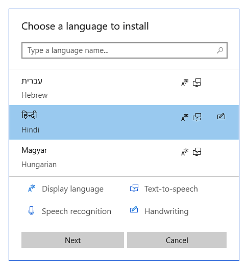 How to install Hindi when using Windows 10 while taking an Avant Assessment Language Proficiency Test